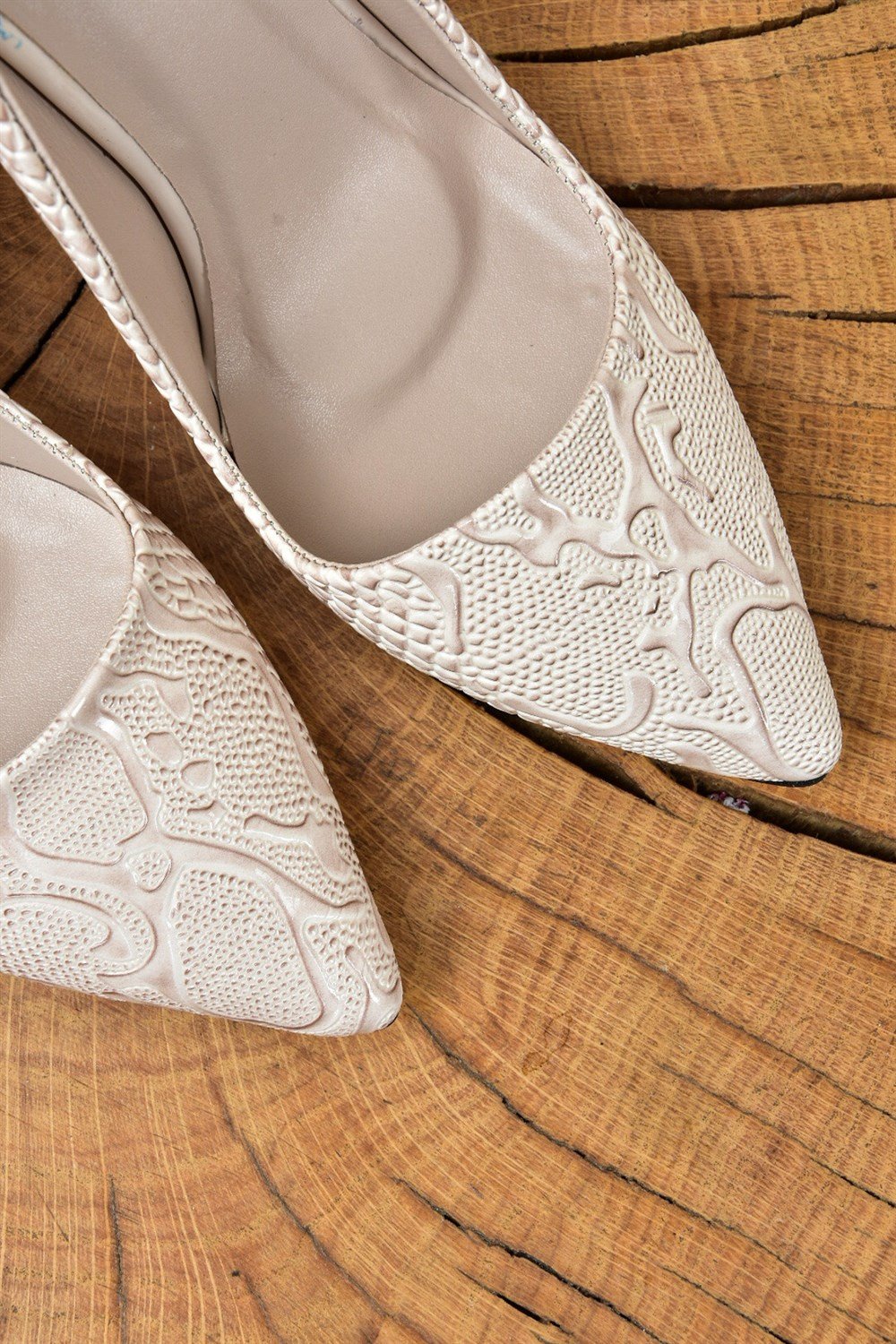 Bej Baskı Kadın İnce Topuklu Stiletto L253971524