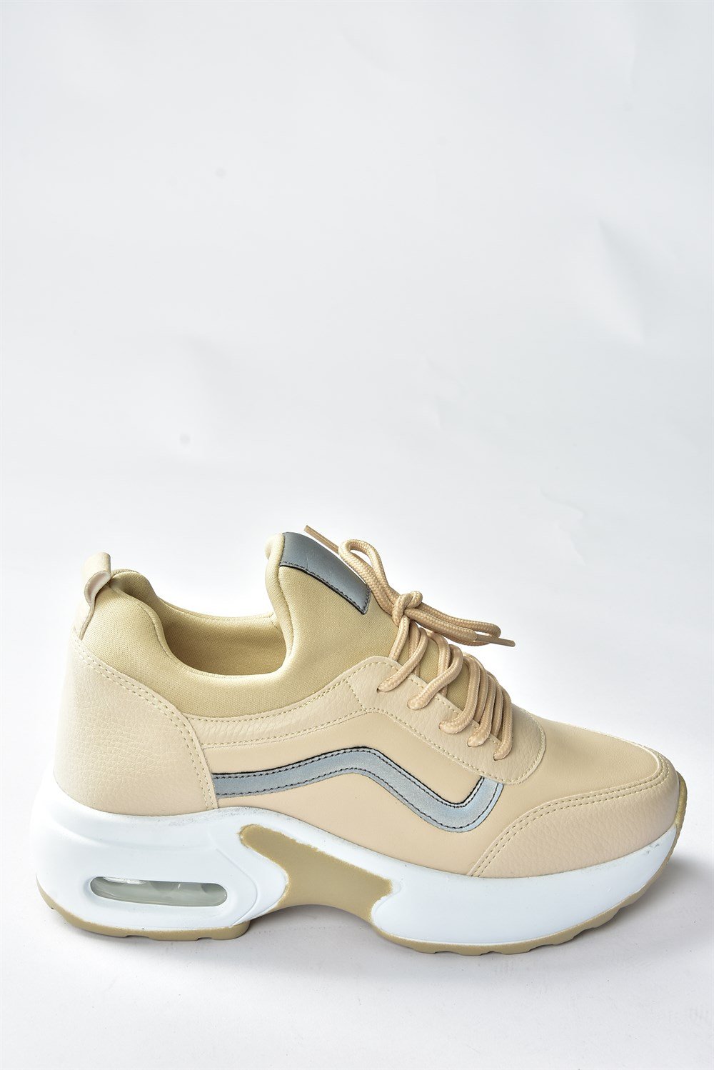 Bej Kalın Tabanlı Sneaker Kadın Spor N702012109