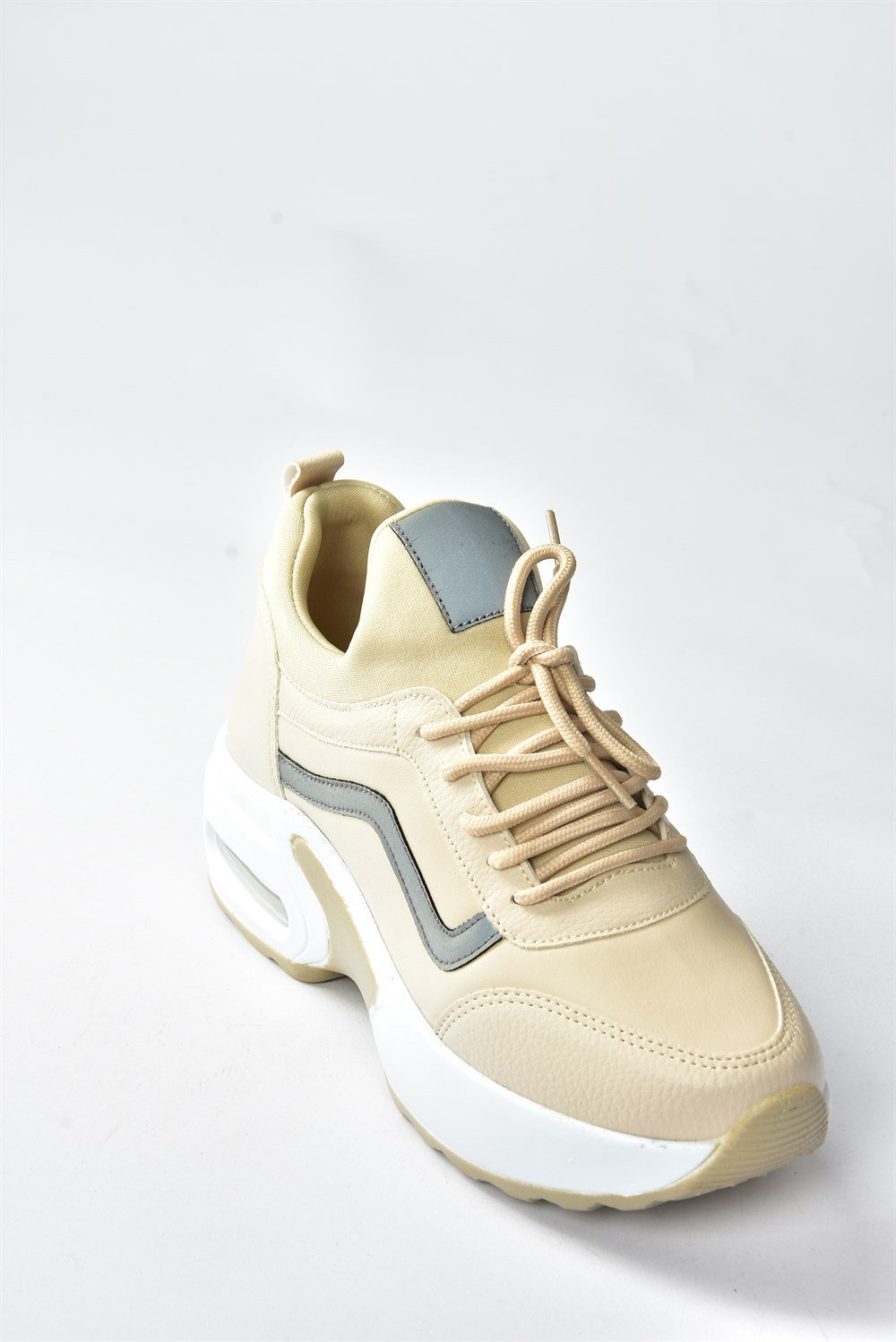Bej Kalın Tabanlı Sneaker Kadın Spor N702012109