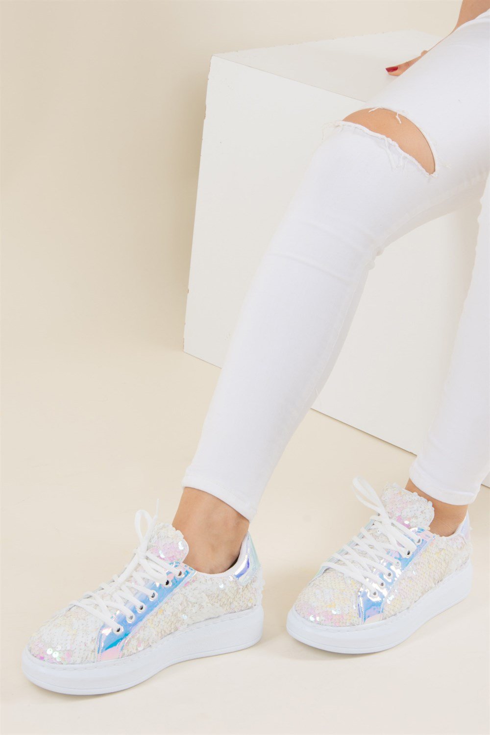 Beyaz Kadın Sneakers F270294040