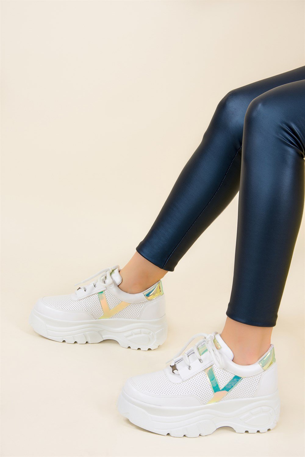Beyaz Kadın Sneakers F444910509