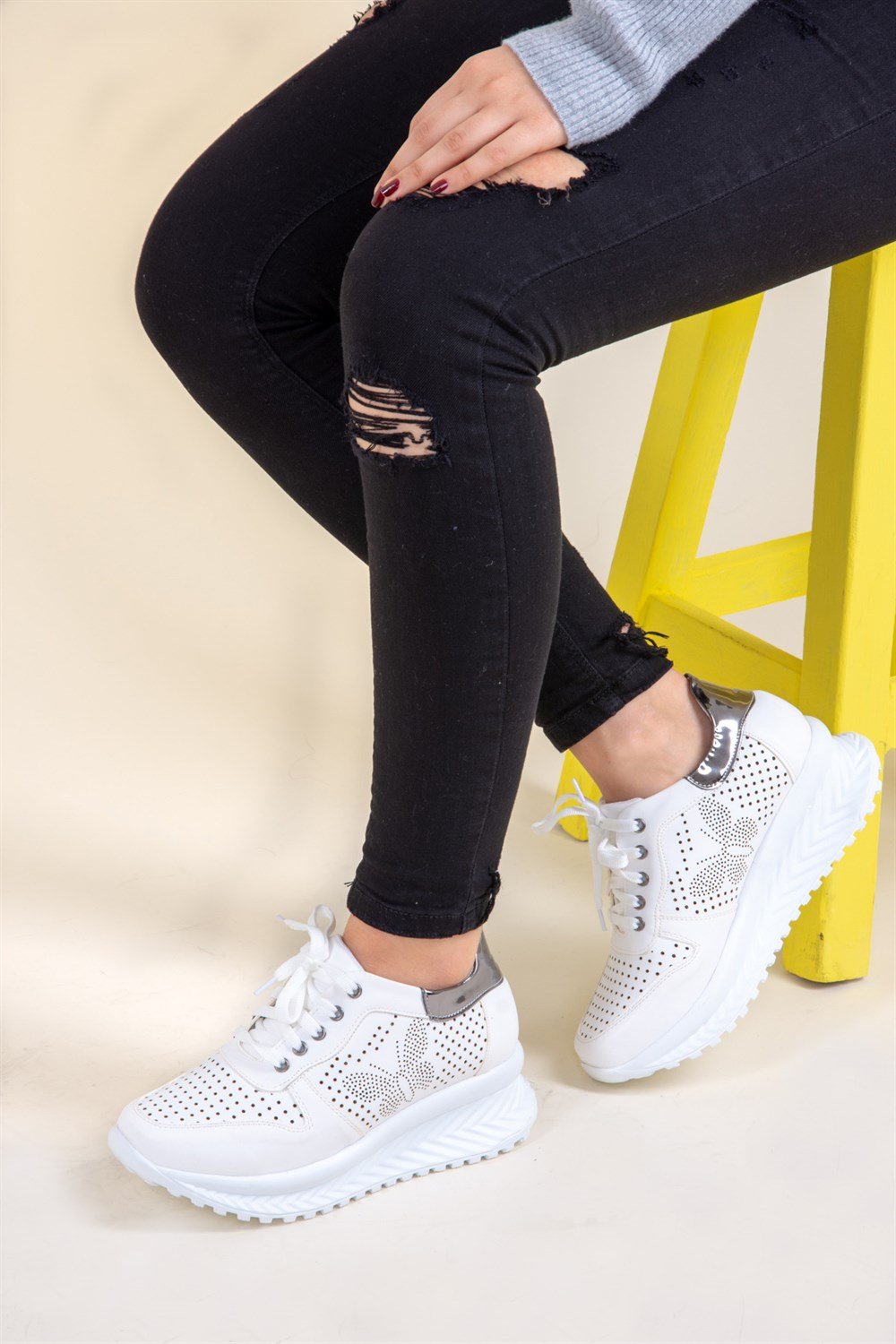 Beyaz Kadın Sneakers F588285109