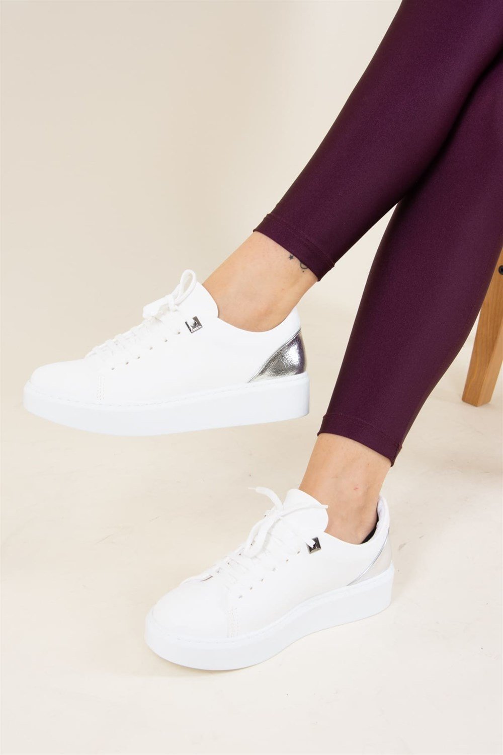 Beyaz/Gümüş Kadın Sneakers F274011009