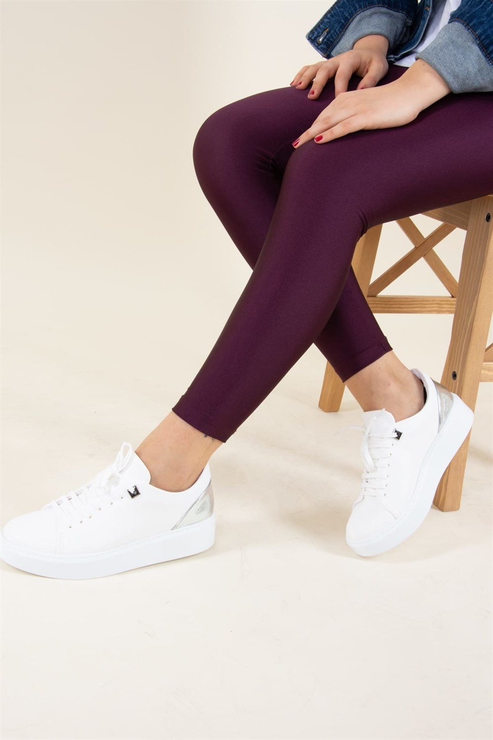 Beyaz/Gümüş Kadın Sneakers F274011009