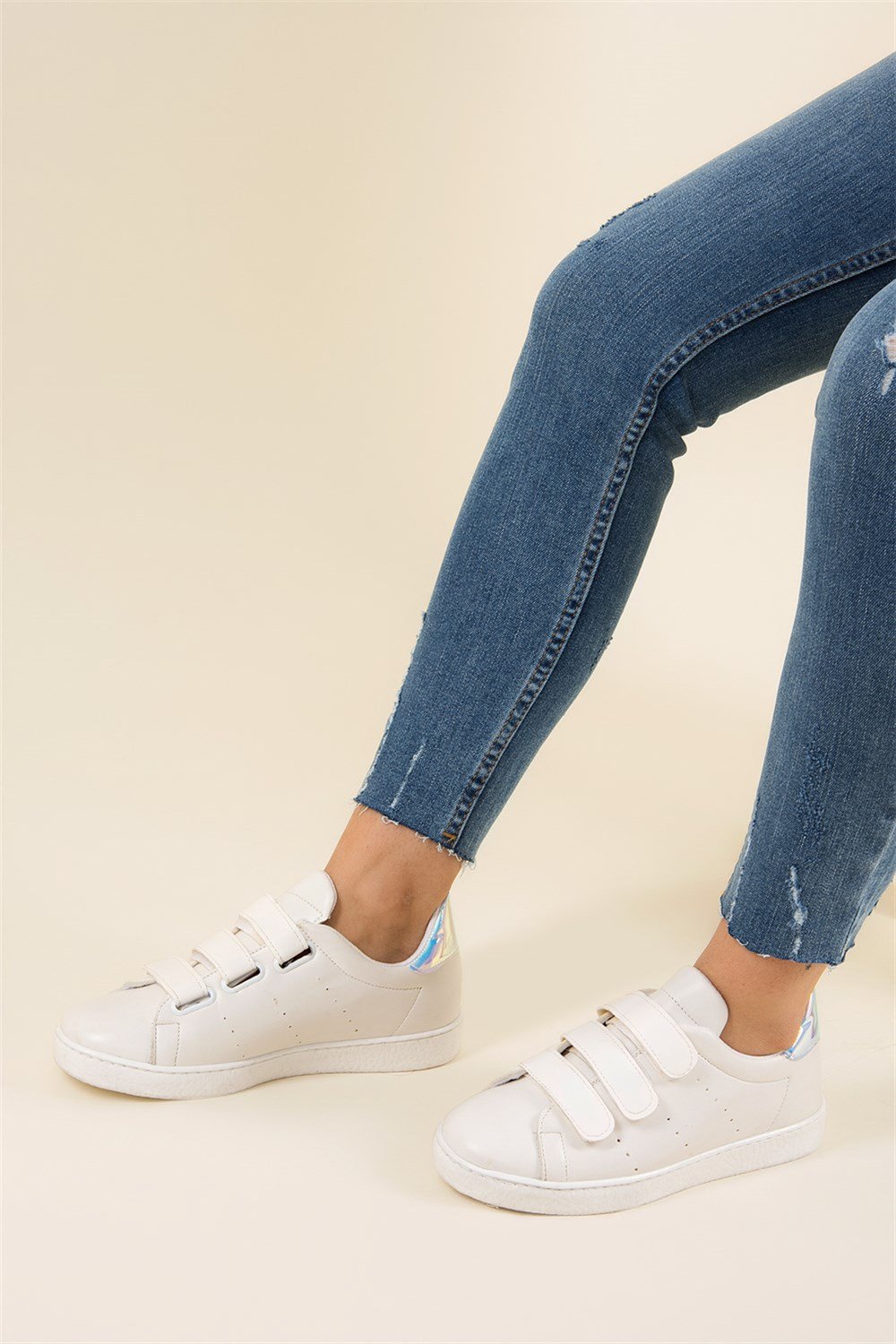 Beyaz/Gümüş Kadın Sneakers F615655709