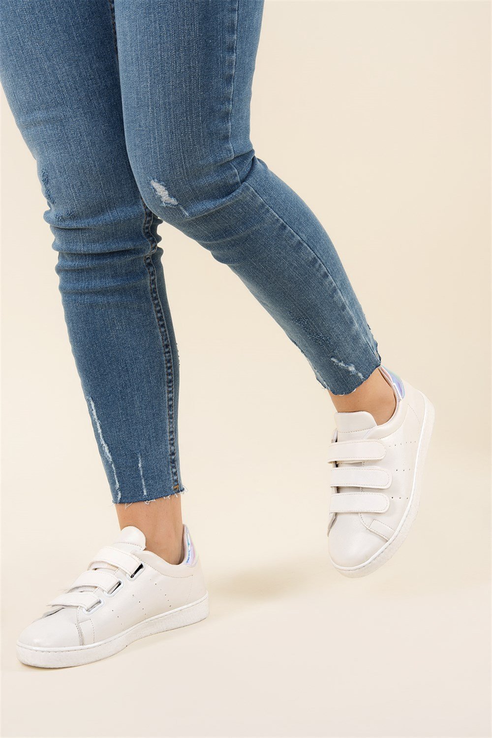 Beyaz/Gümüş Kadın Sneakers F615655709