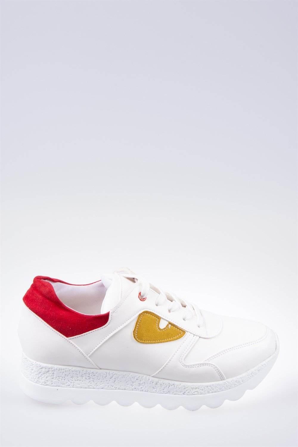 Beyaz/Kırmızı/Hardal Kadın Sneakers F674018709