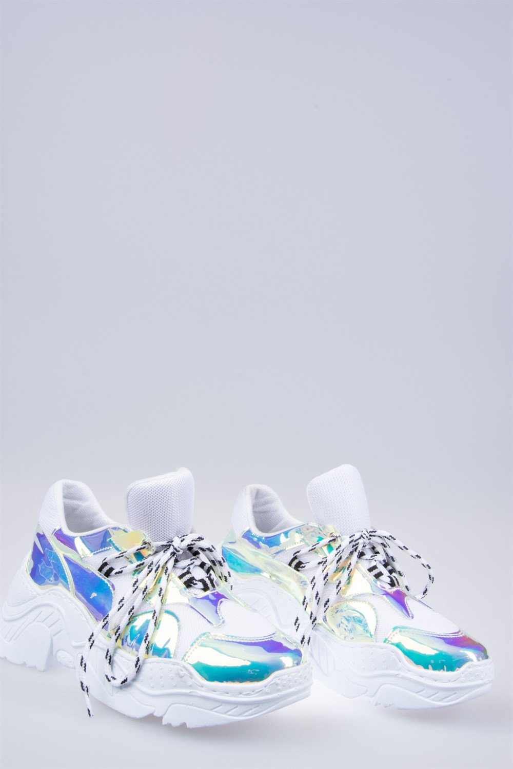 Beyaz/Lame Kadın Sneakers F425773449