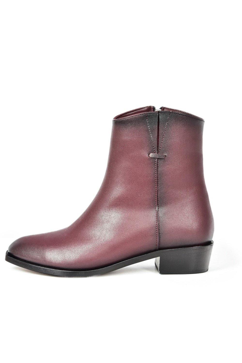 Bordo Alçak Topuklu Günlük Kadın Bot L252681209