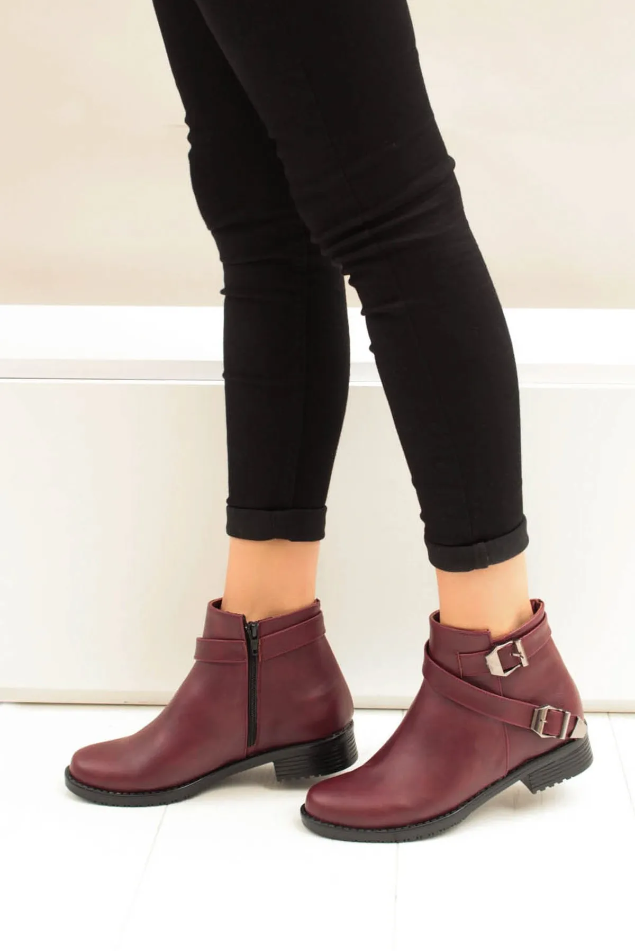 Bordo Kadın Bot A726193409