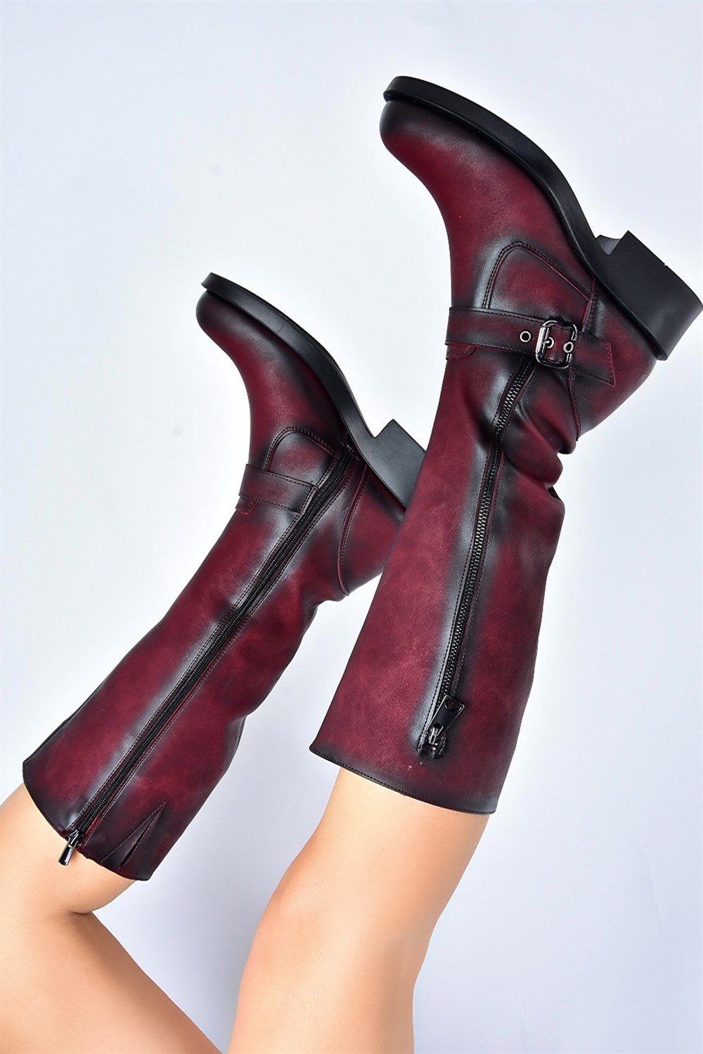 Bordo Kadın Çizme E674270509