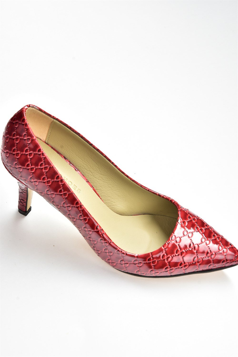 Bordo Rugan Baskı Kadın Ince Topuklu Stiletto L253970024