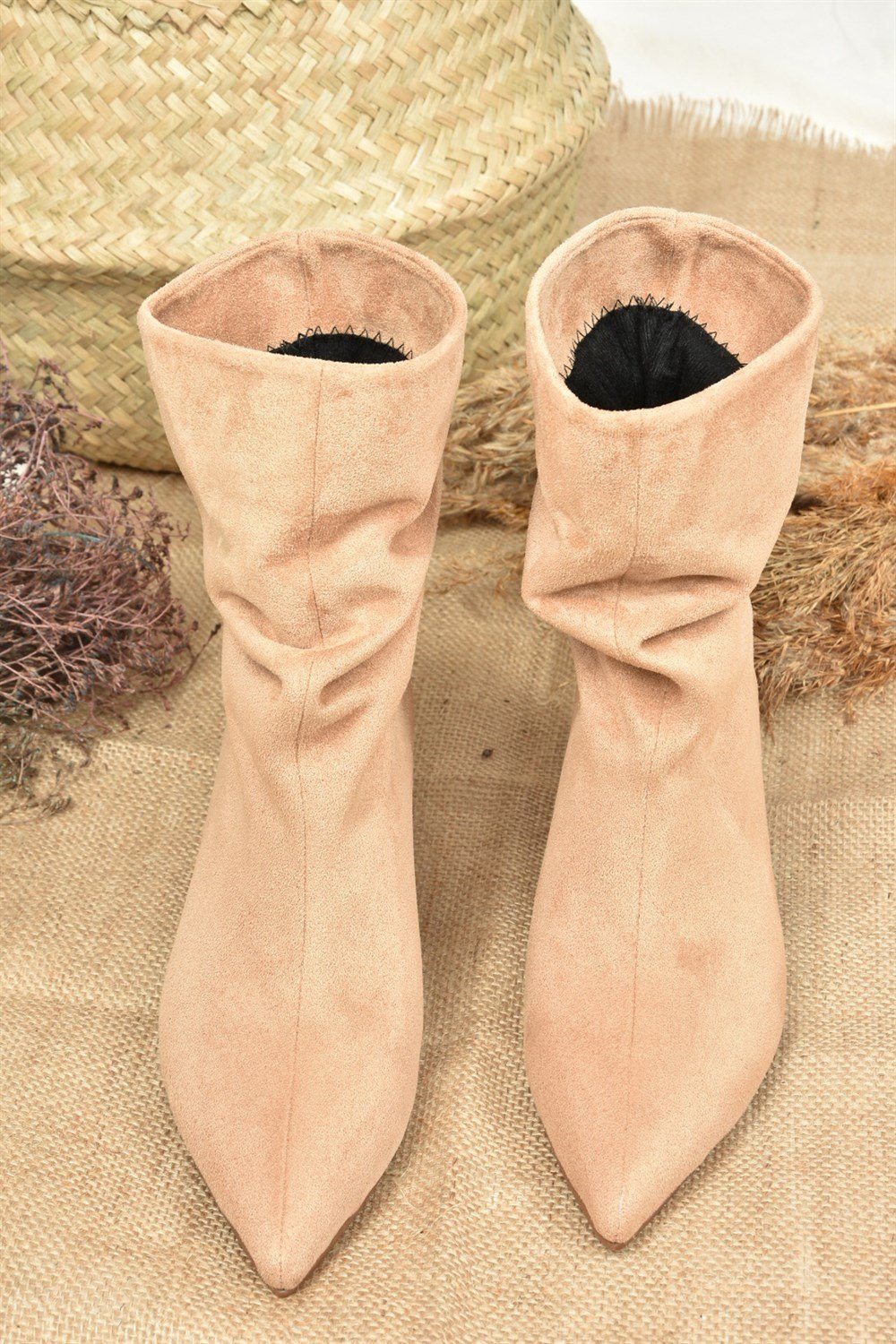 Camel Süet Alçak Topuklu Kadın Bot L820010502