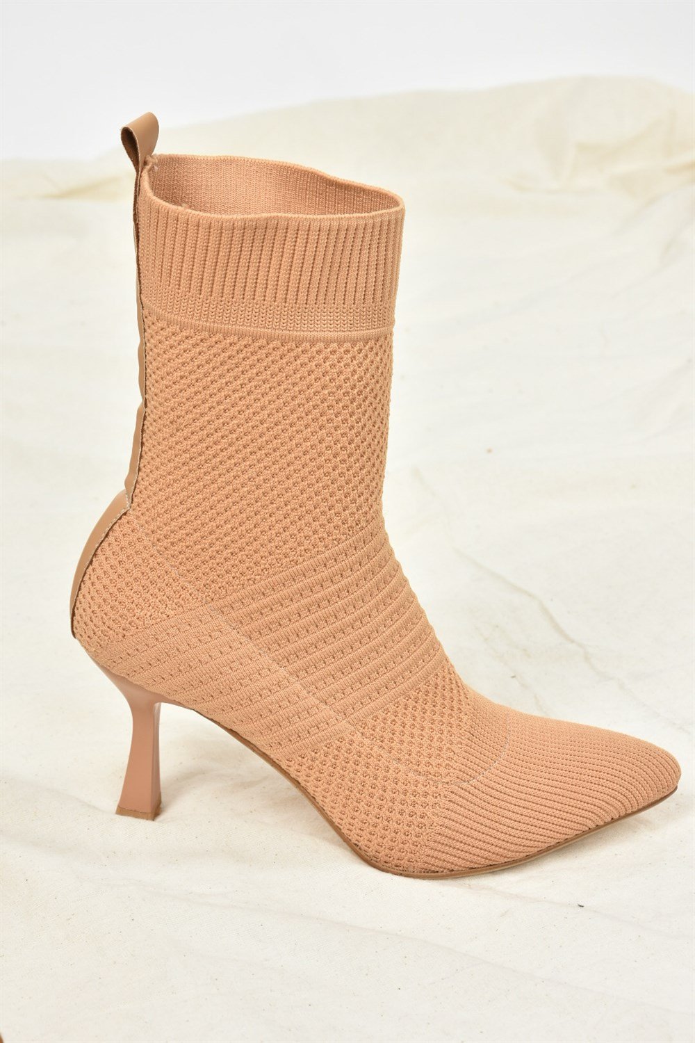 Camel Triko İnce Topuklu  Kadın Bot L799593257