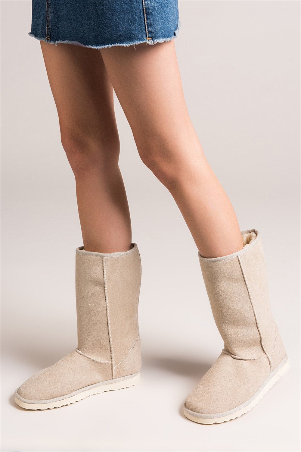 Fox Shoes Bej Kadın Çizme C336972902