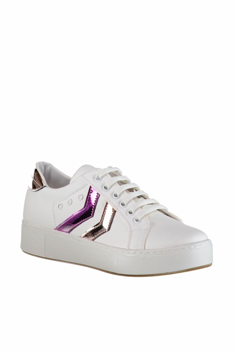 Fox Shoes Beyaz/Fuşya/Bakır Kadın Sneakers D374005909