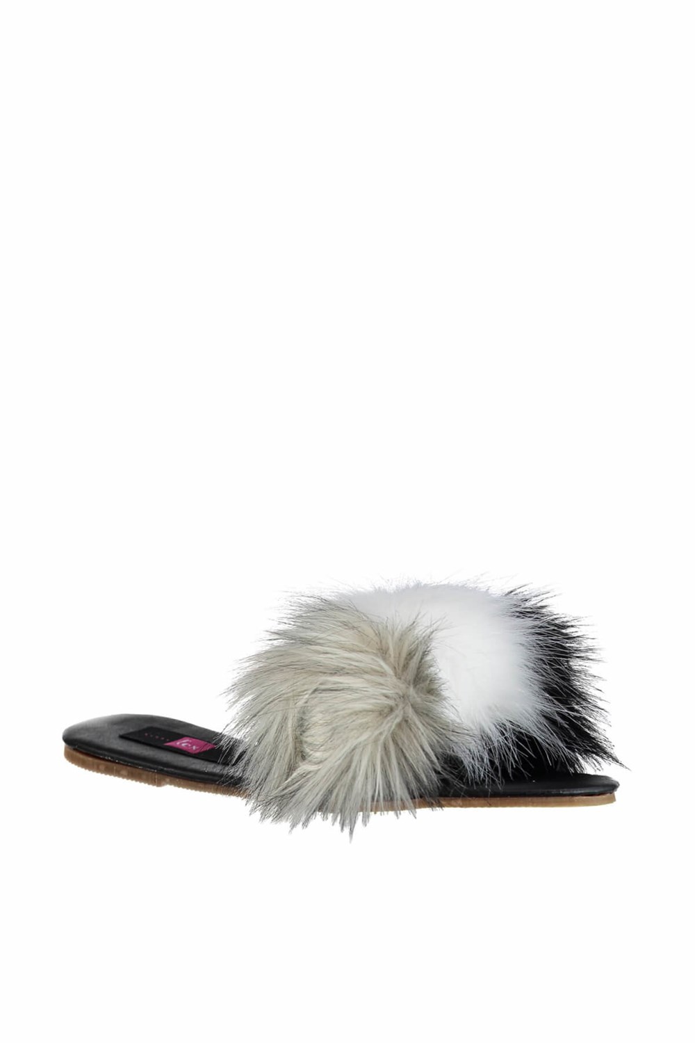 Fox Shoes Füme/Beyaz/Siyah Kadın Terlik D551447009