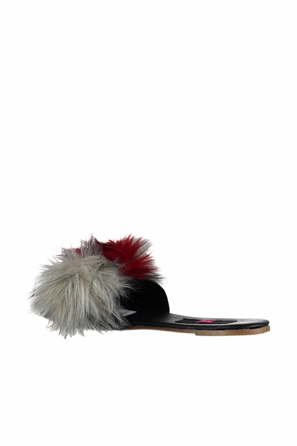 Fox Shoes Füme/Kırmızı Kadın Terlik D551447009