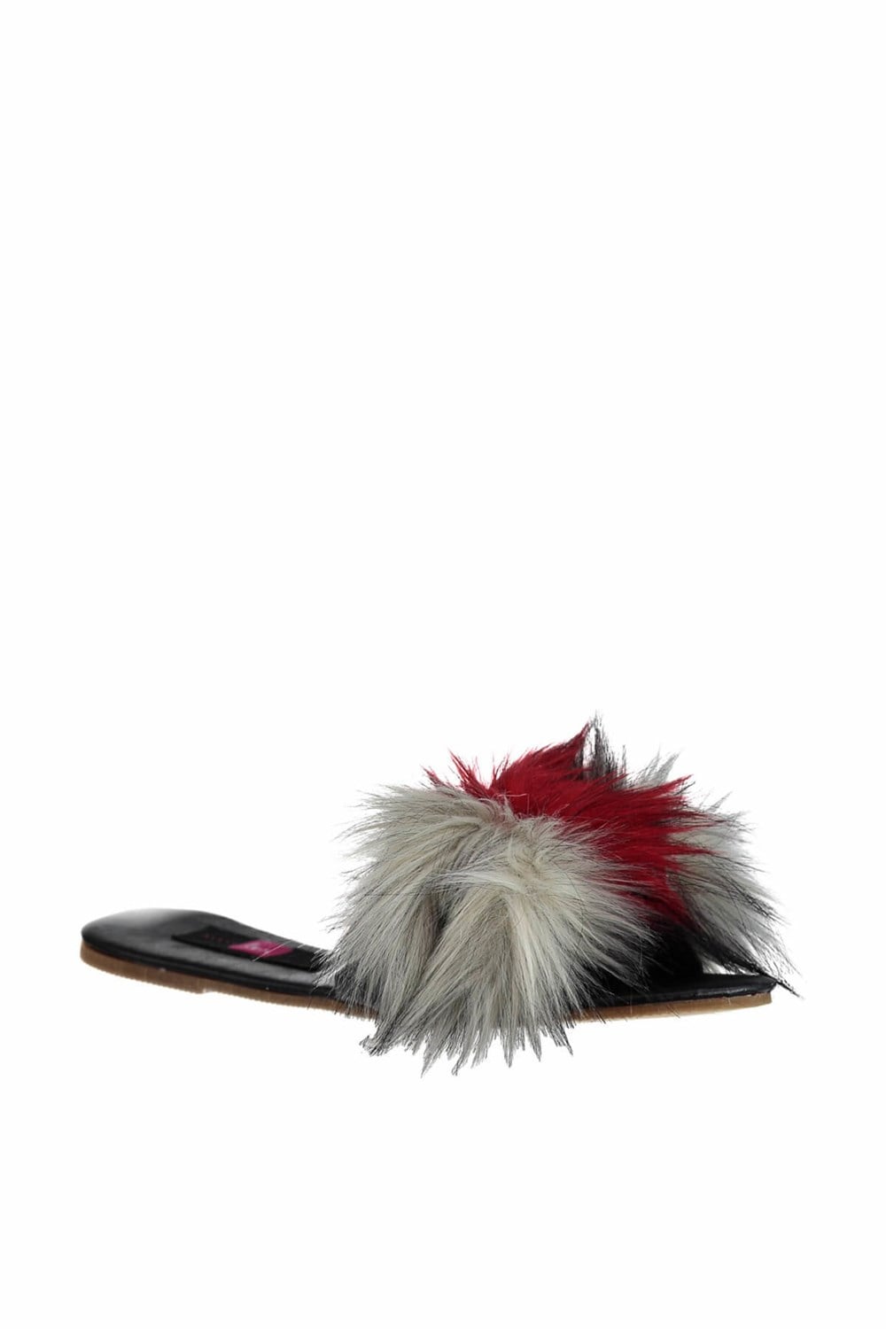 Fox Shoes Füme/Kırmızı Kadın Terlik D551447009
