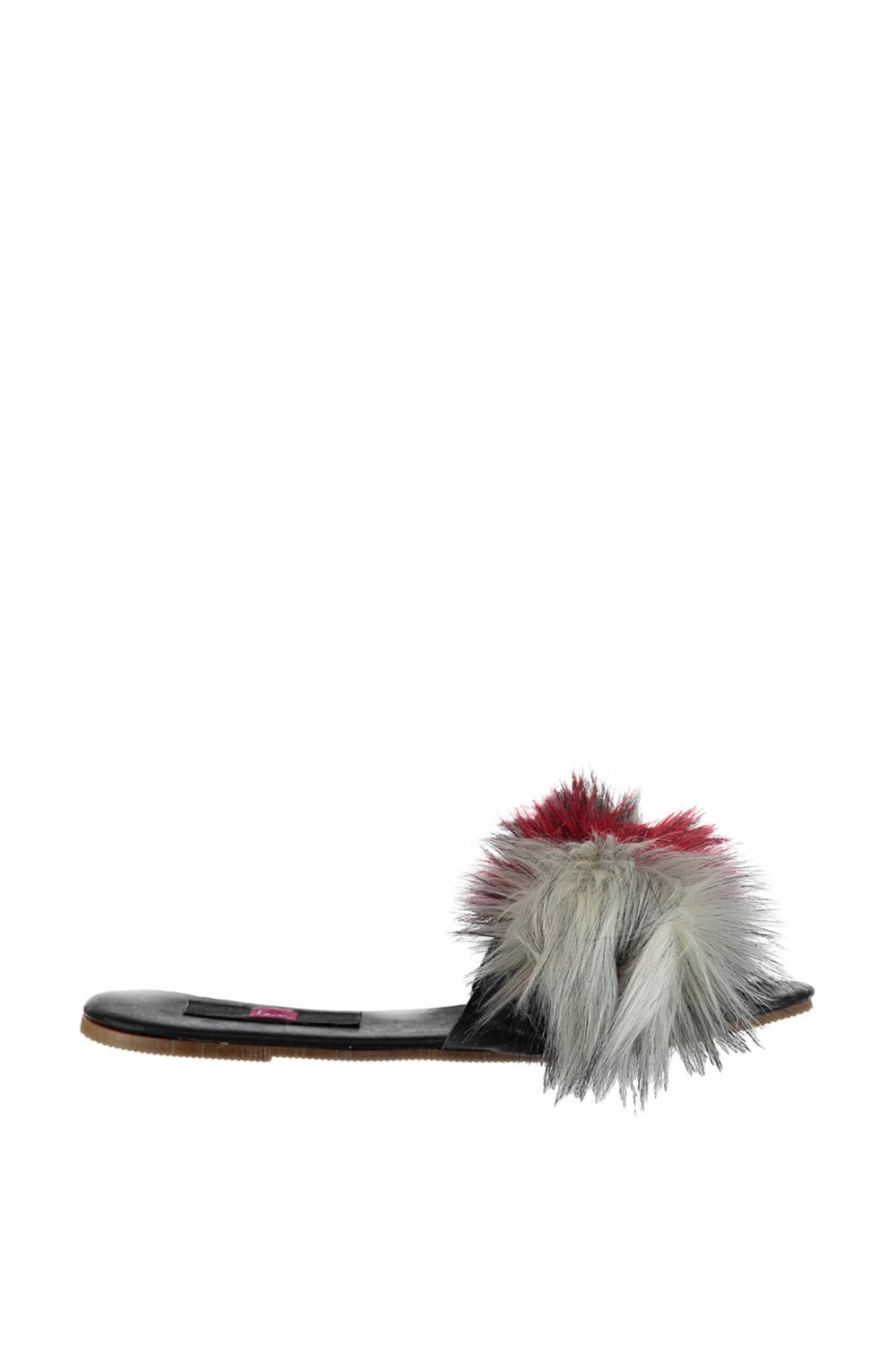 Fox Shoes Füme/Kırmızı Kadın Terlik D551447009