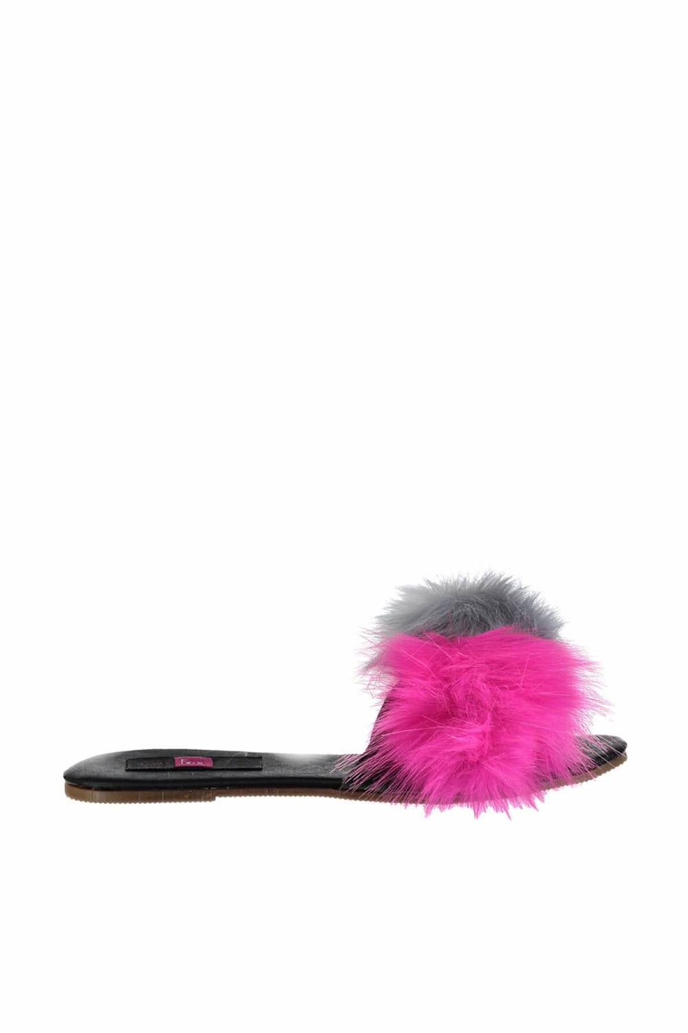 Fox Shoes Fuşya/Gri/Beyaz Kadın Terlik D551447009