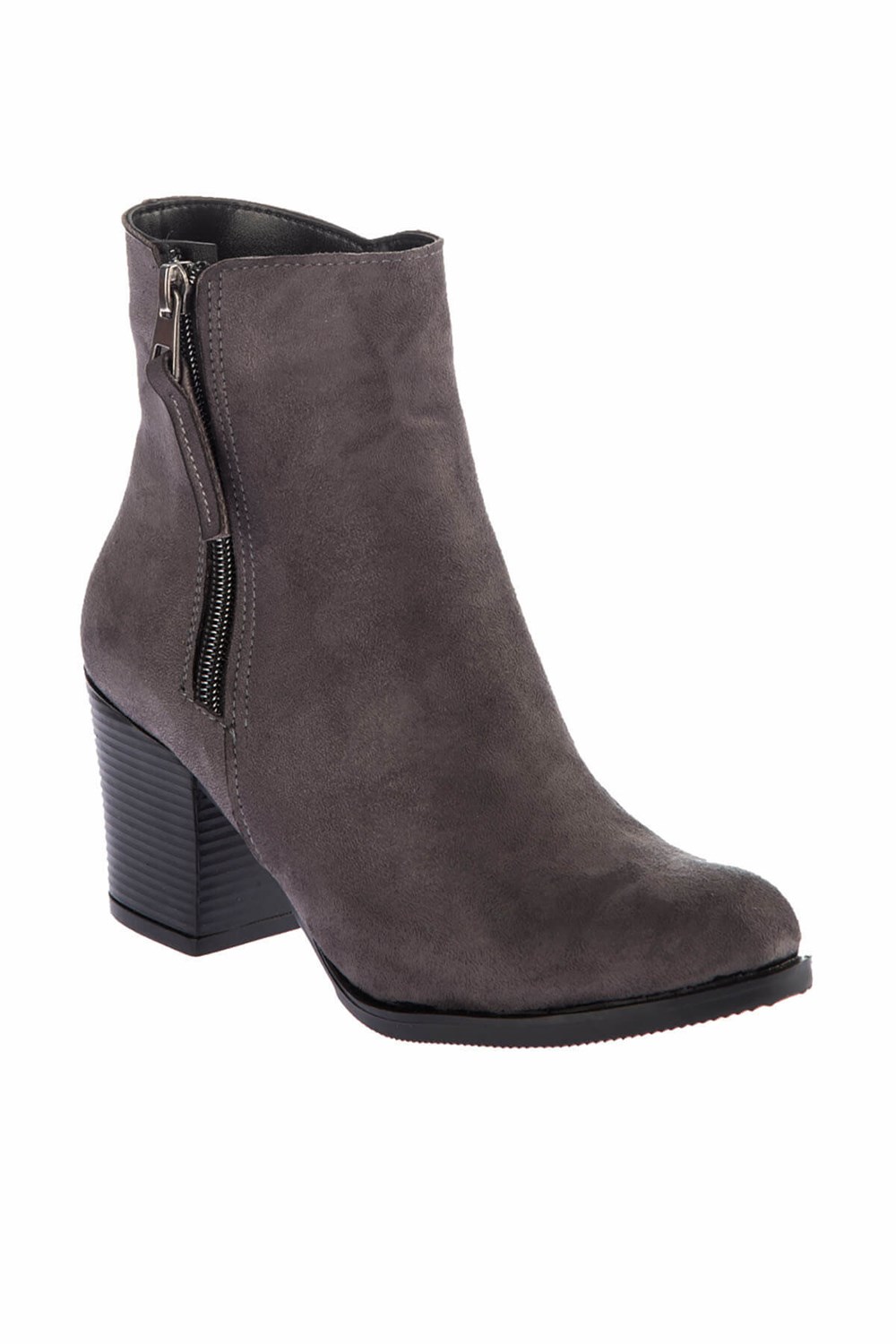 Fox Shoes Gri Süet Kadın Bot E713050302