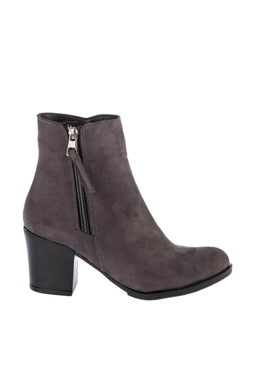 Fox Shoes Gri Süet Kadın Bot E713050302