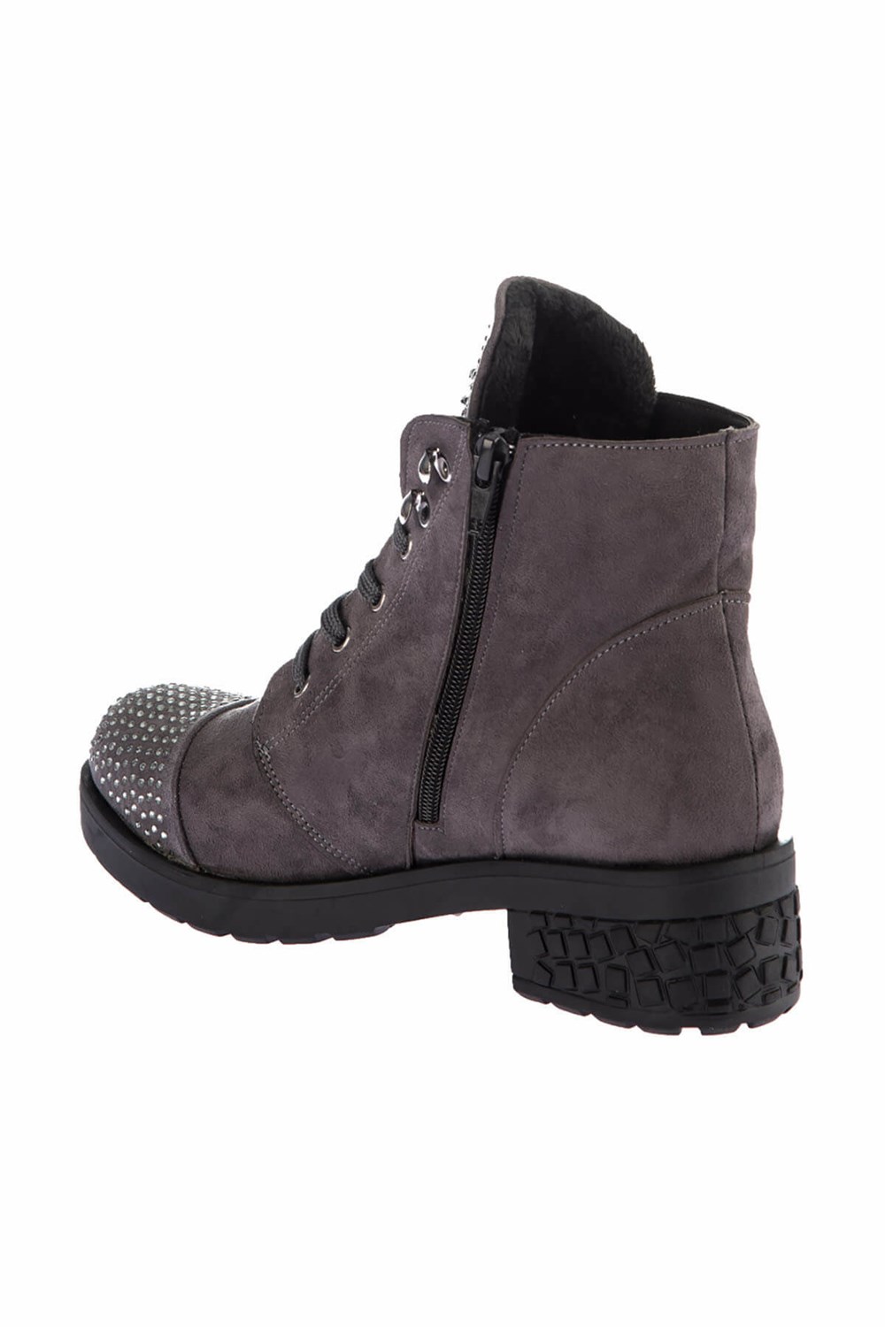 Fox Shoes Gri Süet Kadın Bot E713053502