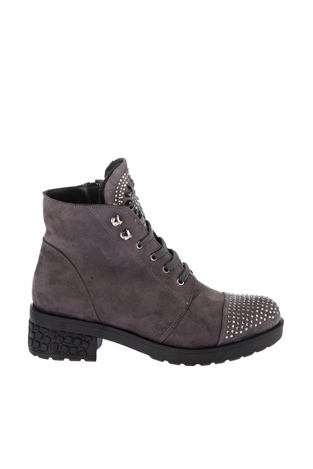 Fox Shoes Gri Süet Kadın Bot E713053502