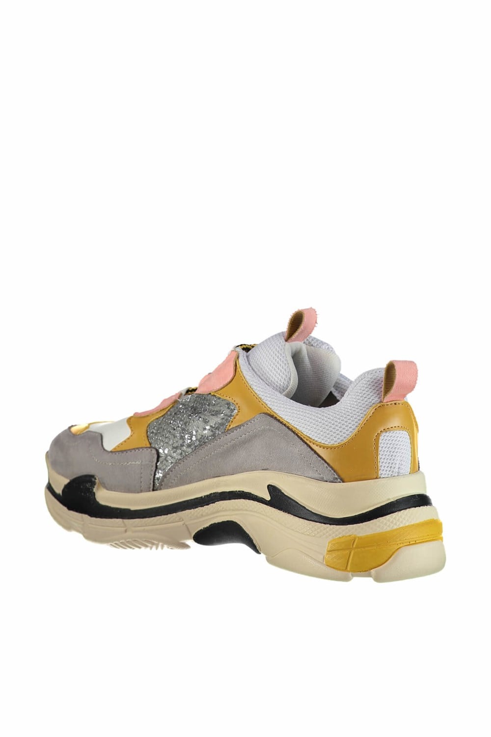 Fox Shoes Gri/Hardal/Beyaz Kadın Sneakers D592410102