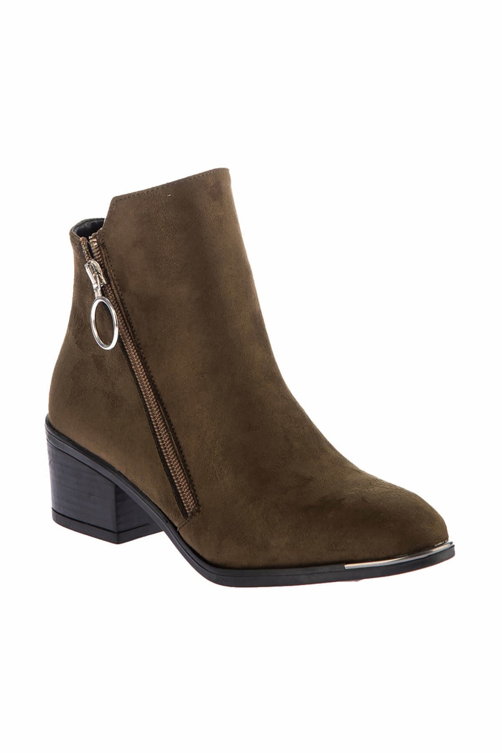 Fox Shoes Haki Süet Kadın Bot E518875602