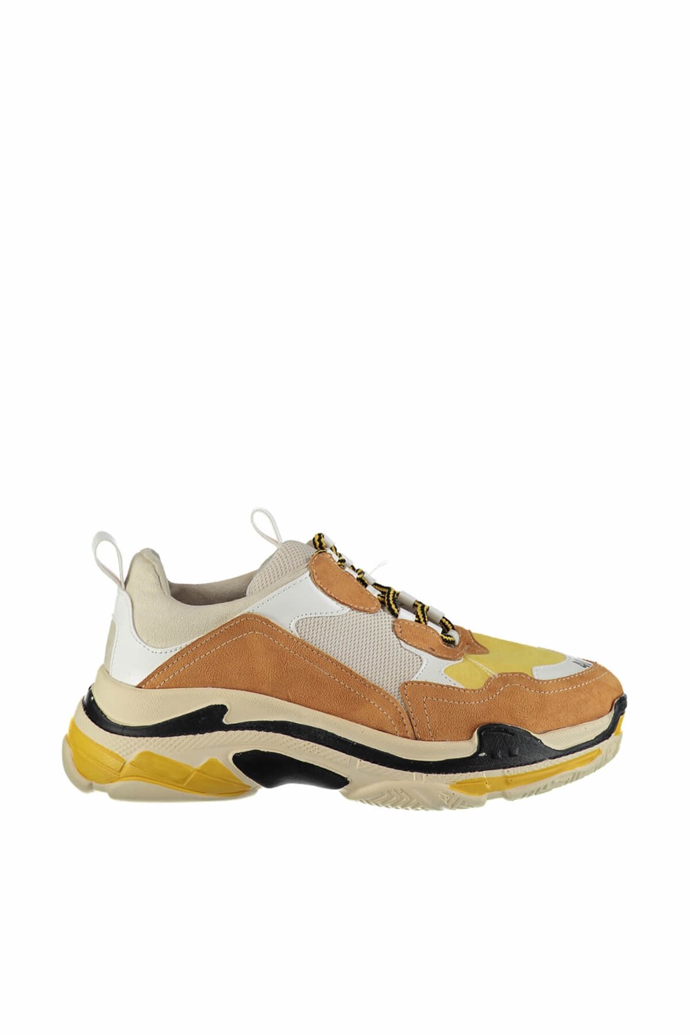 Fox Shoes Hardal/Beyaz/Sarı Kadın Sneakers D592410102