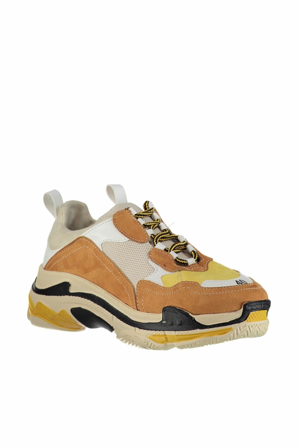 Fox Shoes Hardal/Beyaz/Sarı Kadın Sneakers D592410102