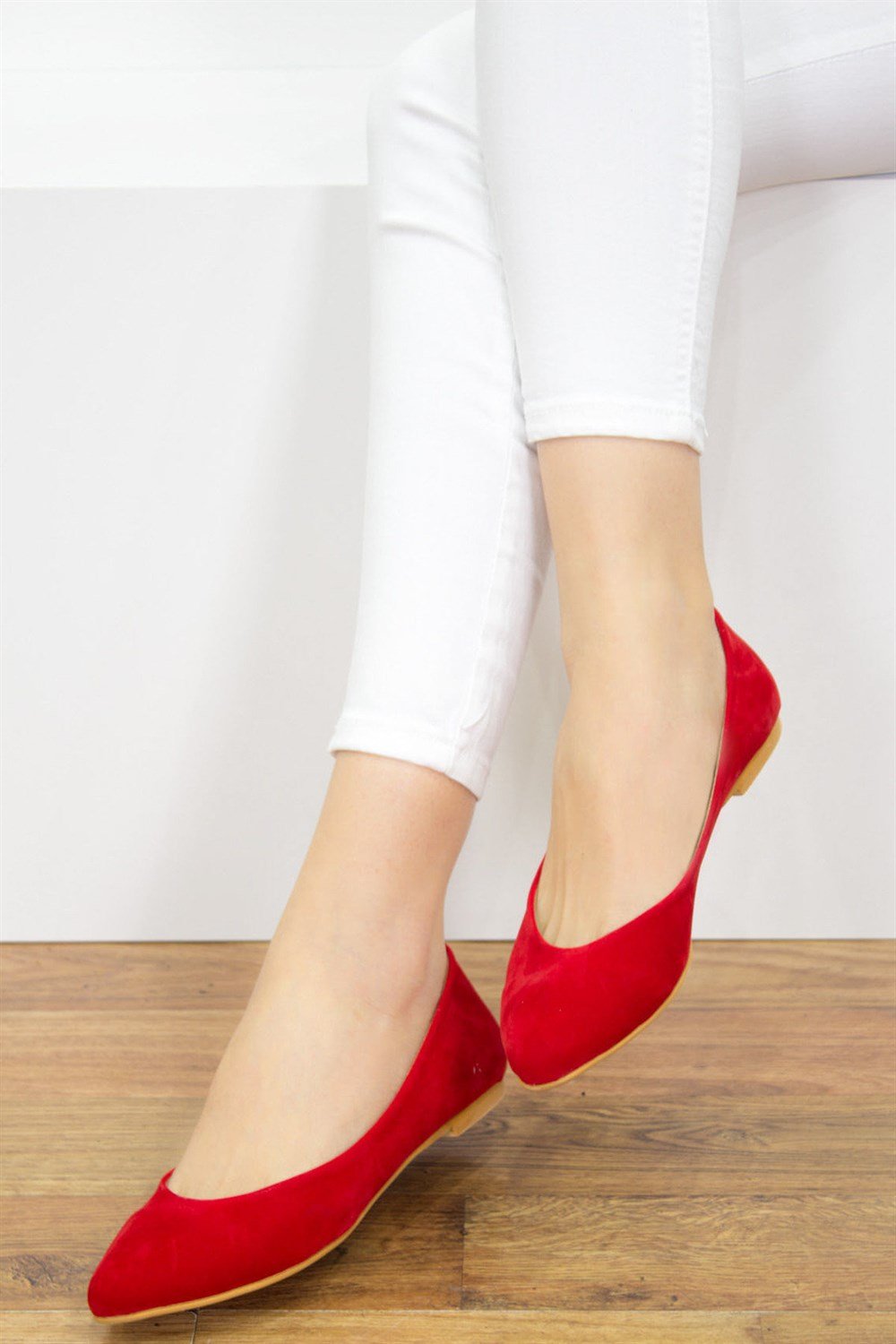 Fox Shoes Kırmızı Kadın Babet D726460402