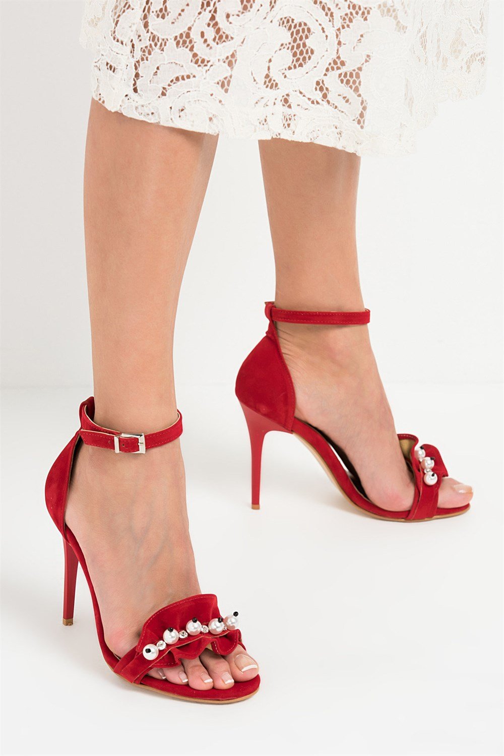 Fox Shoes Kırmızı Kadın Topuklu Ayakkabı D340033002
