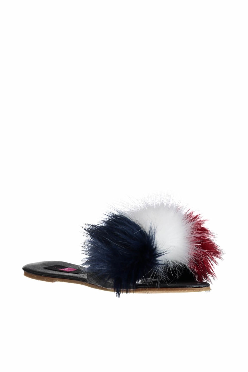 Fox Shoes Kırmızı/Beyaz/Lacivert Kadın Terlik D551447009