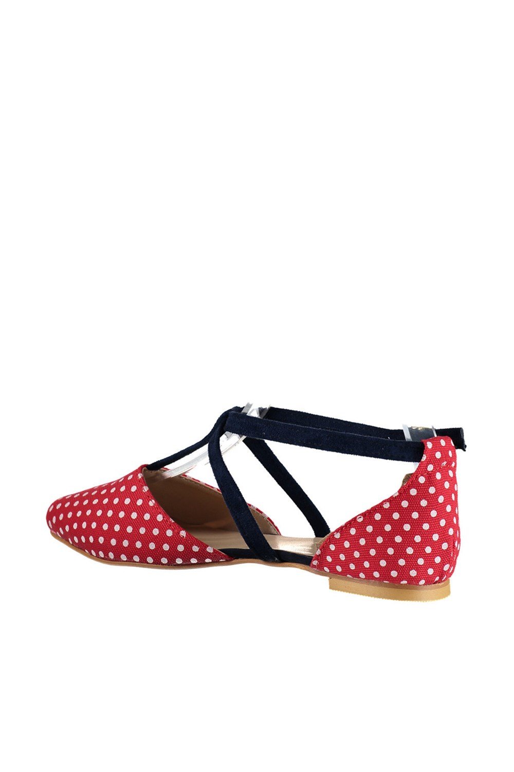 Fox Shoes Kırmızı/Lacivert Kadın Babet D726537305