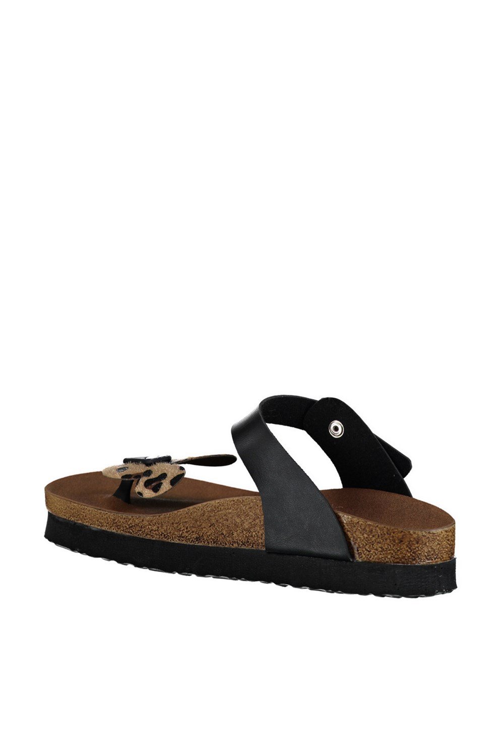 Fox Shoes Leopar/Siyah Kadın Terlik B777764009