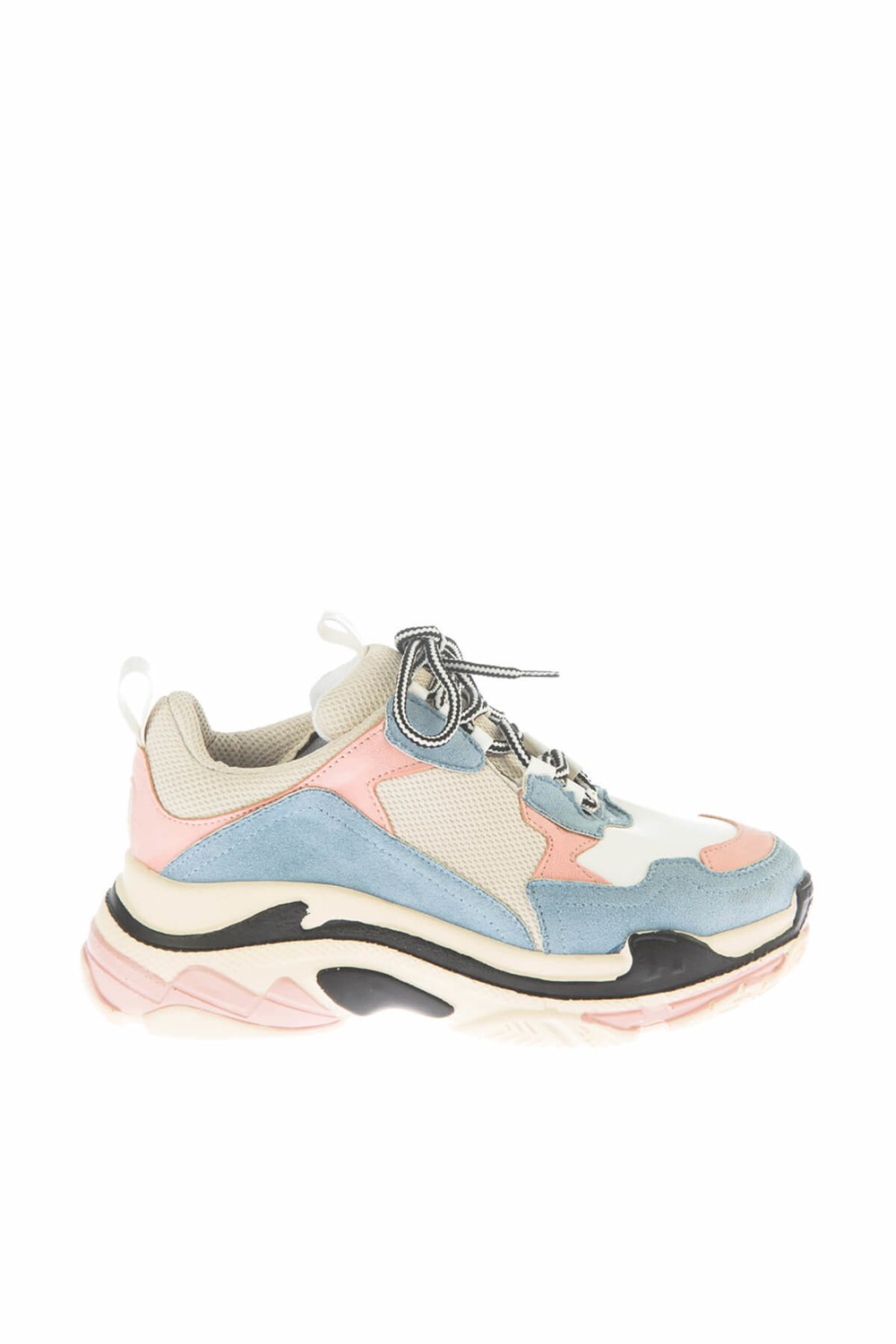 Fox Shoes Mavi/Pudra/Beyaz Kadın Sneakers D592410102