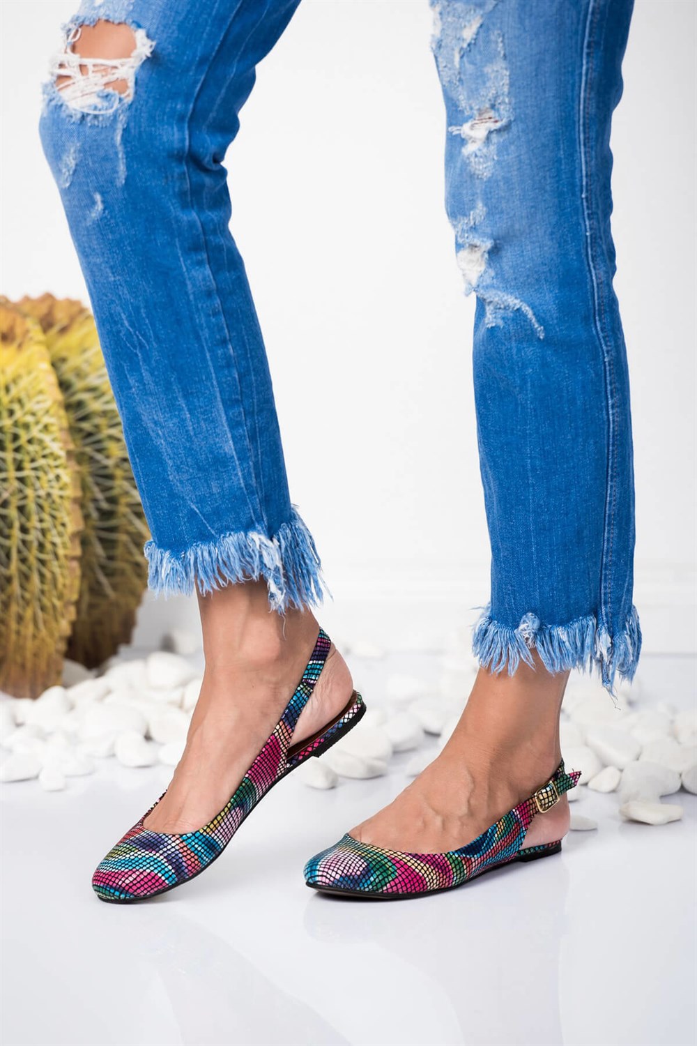 Fox Shoes Multi Kadın Babet B726105207