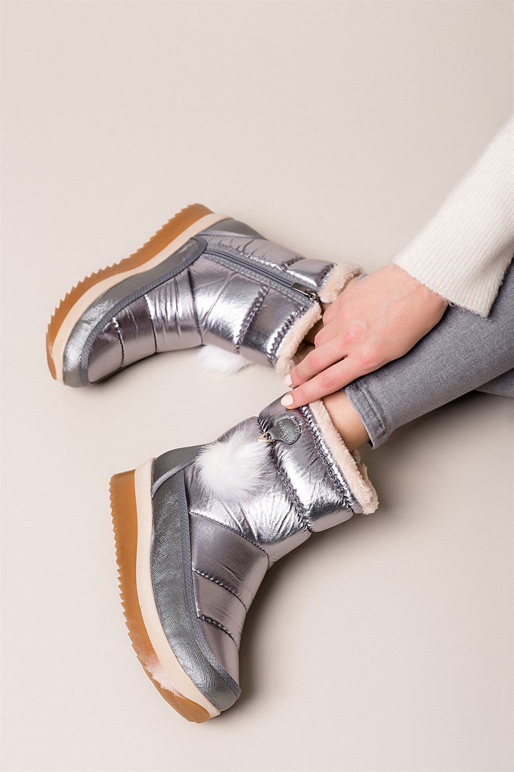 Fox Shoes Platin Kadın Bot C476022904