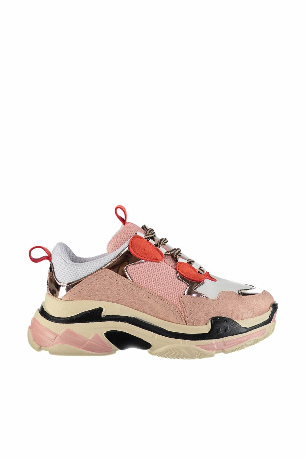 Fox Shoes Pudra/Bronz/Beyaz Kadın Sneakers D592410102