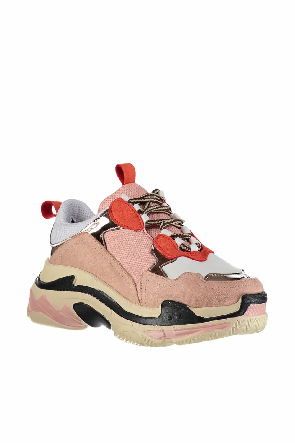 Fox Shoes Pudra/Bronz/Beyaz Kadın Sneakers D592410102