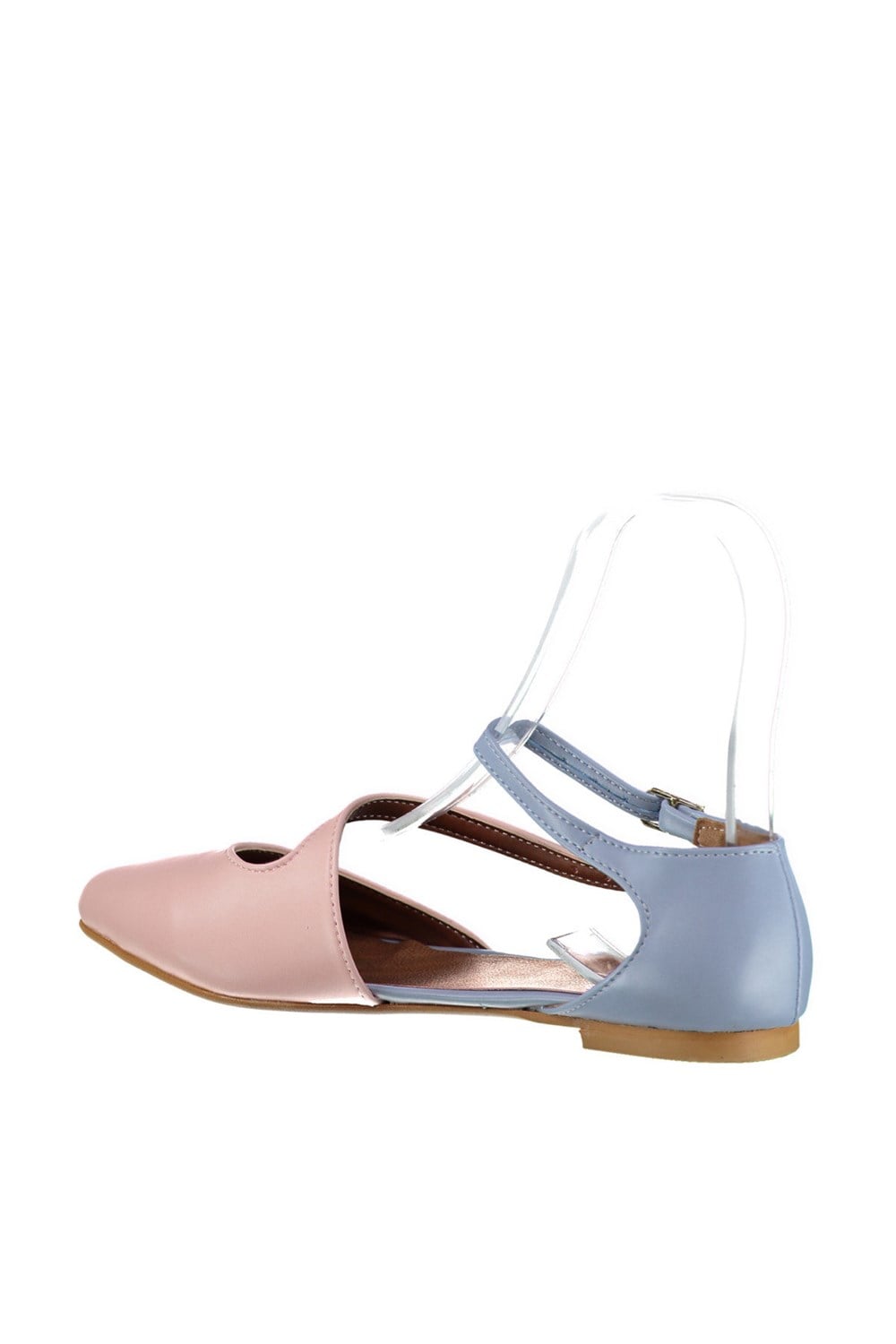 Fox Shoes Pudra/Mavi Kadın Babet D726016909