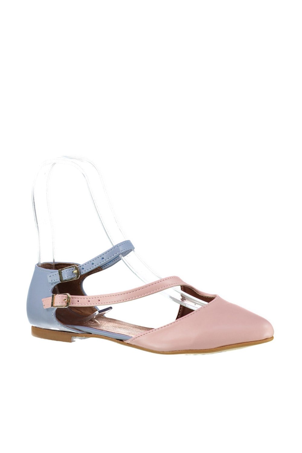 Fox Shoes Pudra/Mavi Kadın Babet D726016909