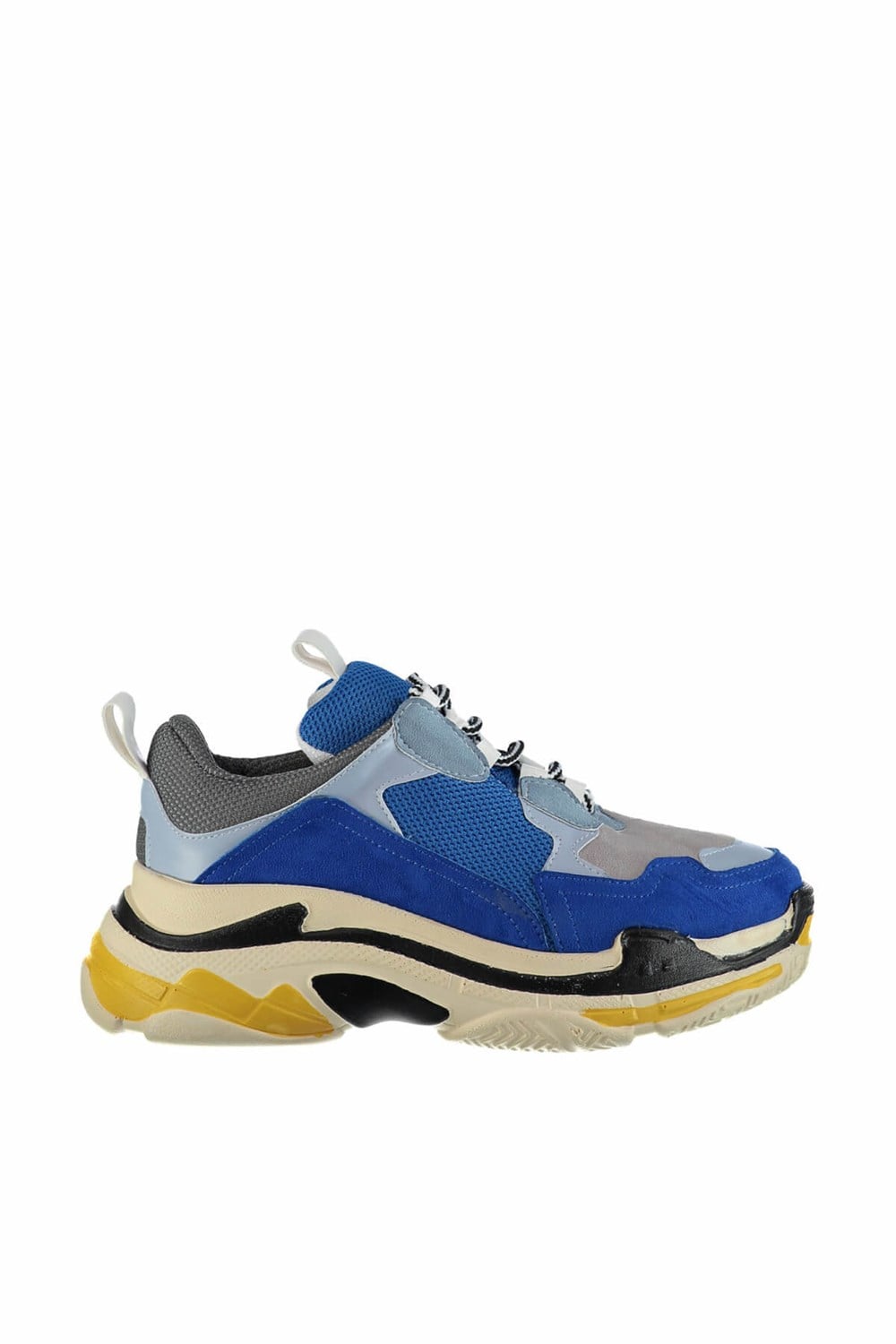 Fox Shoes Saks/Mavi/Gri Kadın Sneakers D592410102