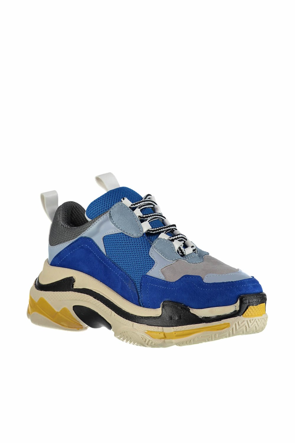 Fox Shoes Saks/Mavi/Gri Kadın Sneakers D592410102