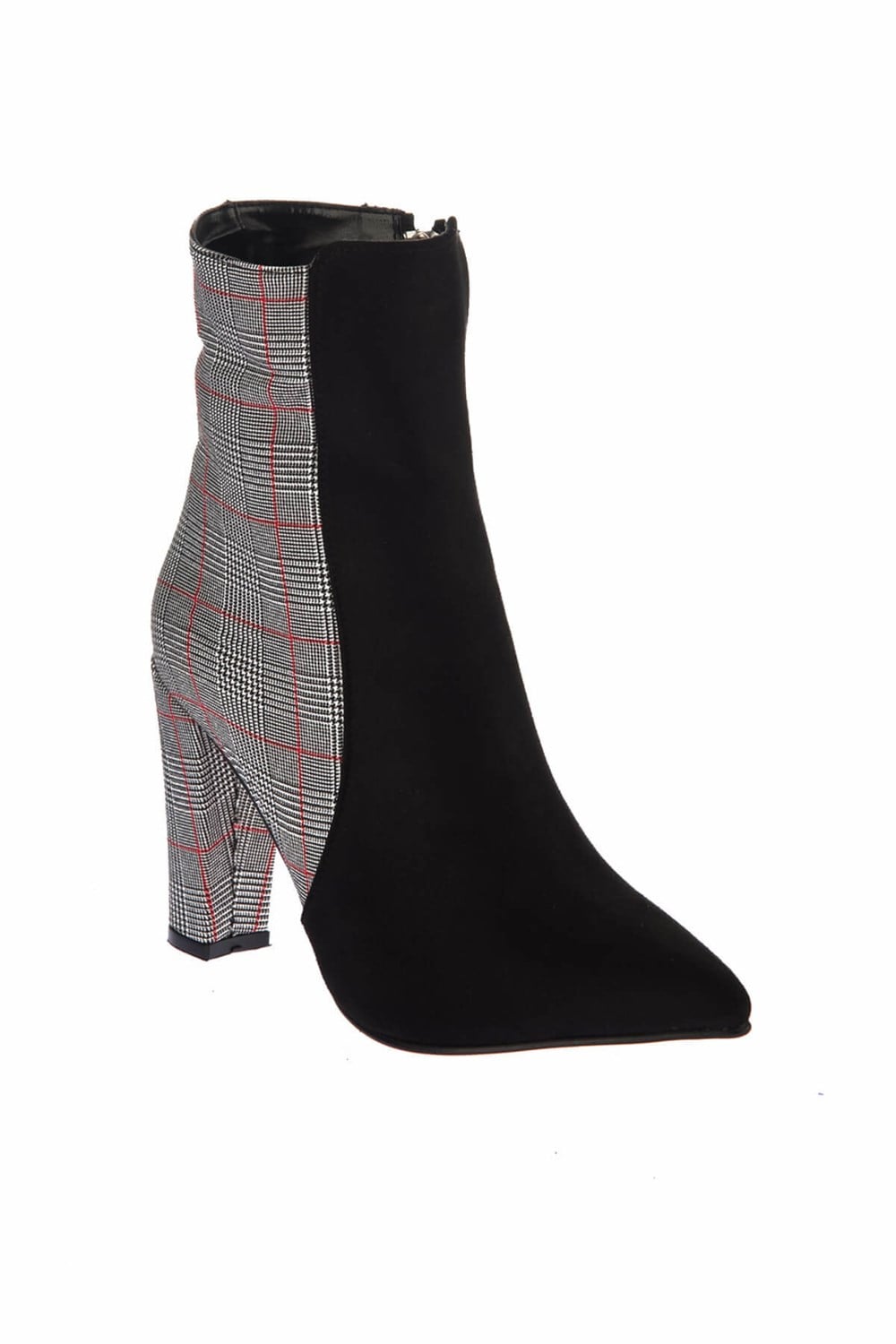 Fox Shoes Siyah Ekose Kadın Bot E752005502