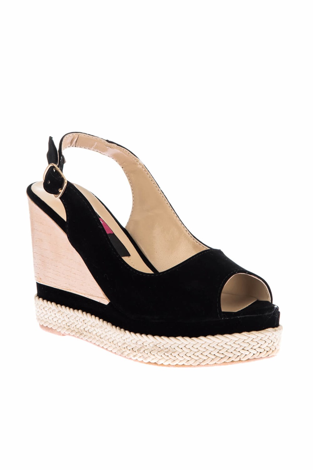 Fox Shoes Siyah Kadın Dolgu Topuklu Ayakkabı D588150102