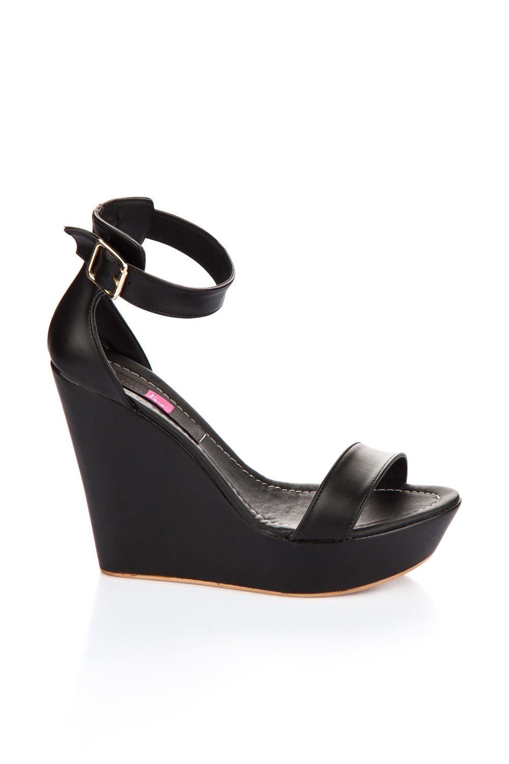 Fox Shoes Siyah Kadın Dolgu Topuklu Ayakkabı 9459608109